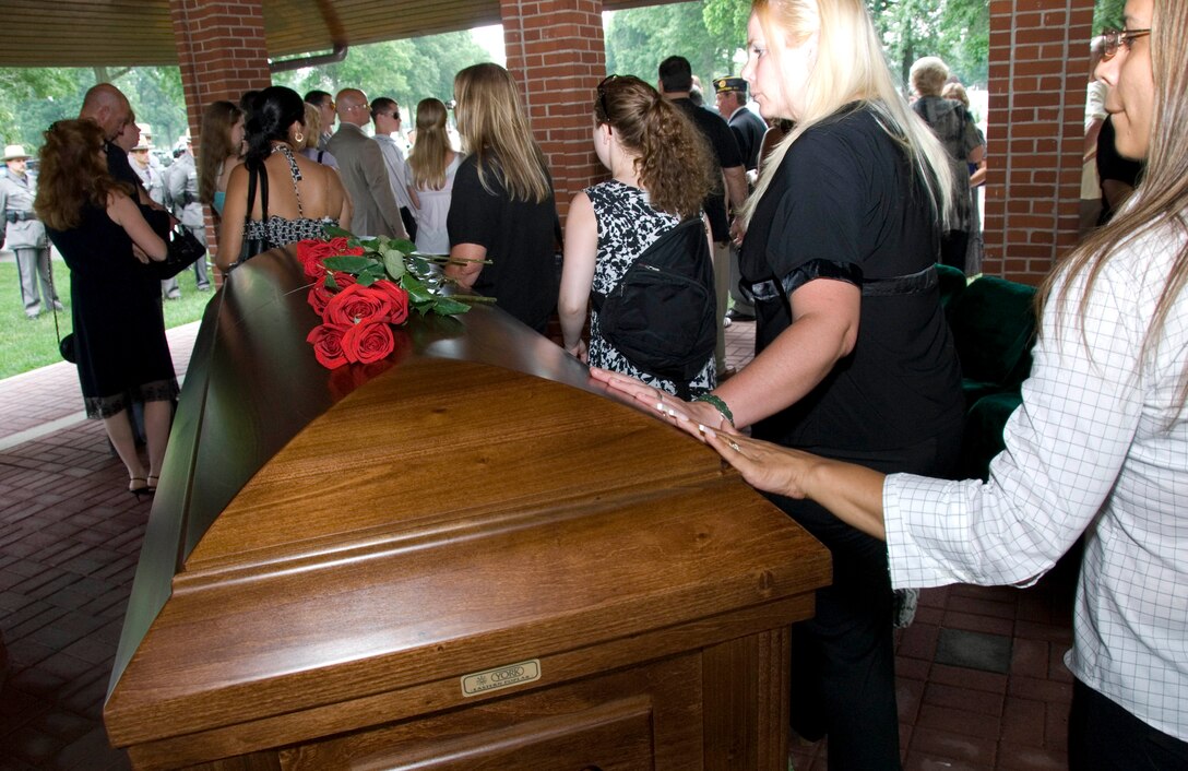 Pinelawn Cemetery, Farmingdale, N.Y.

Family, friends, New York State Troopers and members of 69th Infantry Regiment, the "Fighting 69th," came out to honor U.S. Army Specialist Anthony Mangano. SPC Mangano was killed in an ambush while on a convoy in Afghanistan. SPC Mangano is survived by his wife Tatiana. 

SPC Mangano, originally from Greenlawn, N.Y, rejoined the Army National Guard last year as part of the 101st Cavalry of the 69th Infantry Regiment. Mangano was 36 when he and three other Army Guardsmen were killed in action. Mangano is the 36th Long Islander who has been killed in Iraq or Afghanistan. 

(Official USAF Photo by Staff Sgt. David J. Murphy)
