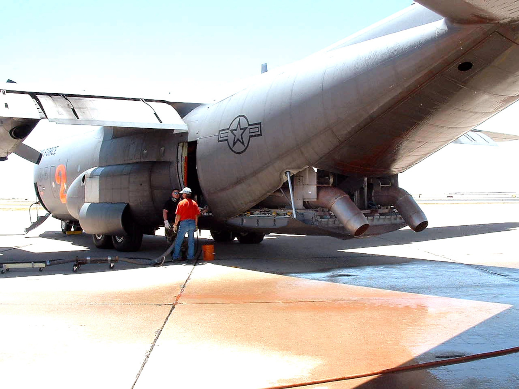 Airmen of the 302nd Air Expeditionary Group operating out of McClellan Airfield in Sacramento, Calif., and are flying C-130 Hercules equipped with the Modular Airborne Firefighting System used to disperse chemical fire retardants over wildfires to support fighting fires in California. The Airmen are in their sixth day of fighting fires throughout the state. (U.S. Air Force photo/Ken Frederick)