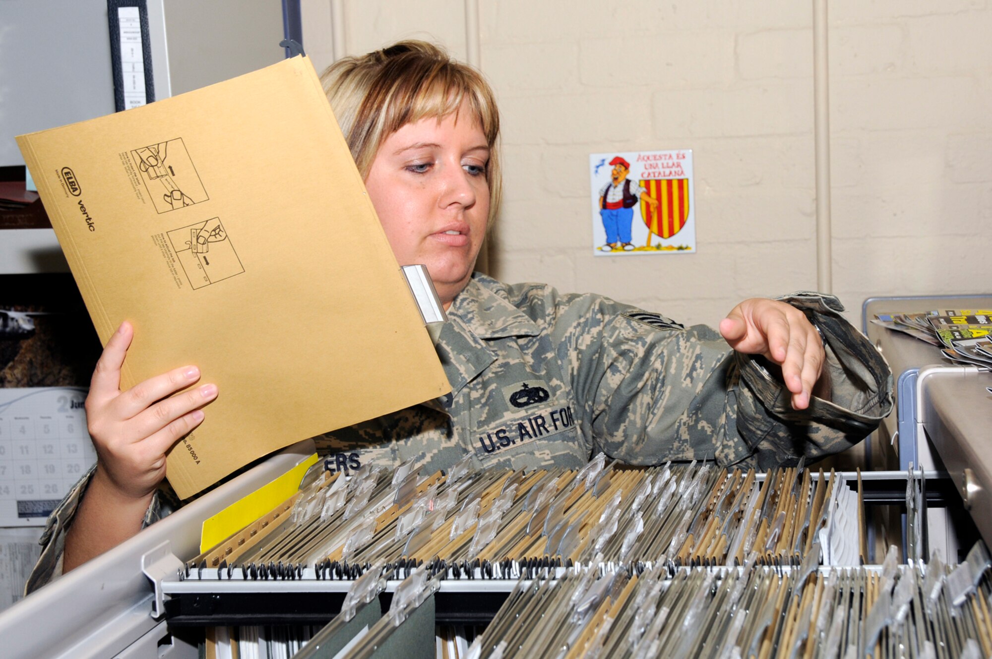 Staff Sgt. Amber Sellers, 48 Maintenance Group technical order distribution officer, was nominated for the Liberty spotlight by her chain of command because he epitomizes the Air Force core value of "Service Before Self." (U.S. Air FOrce photo by Airman Perry Aston)

