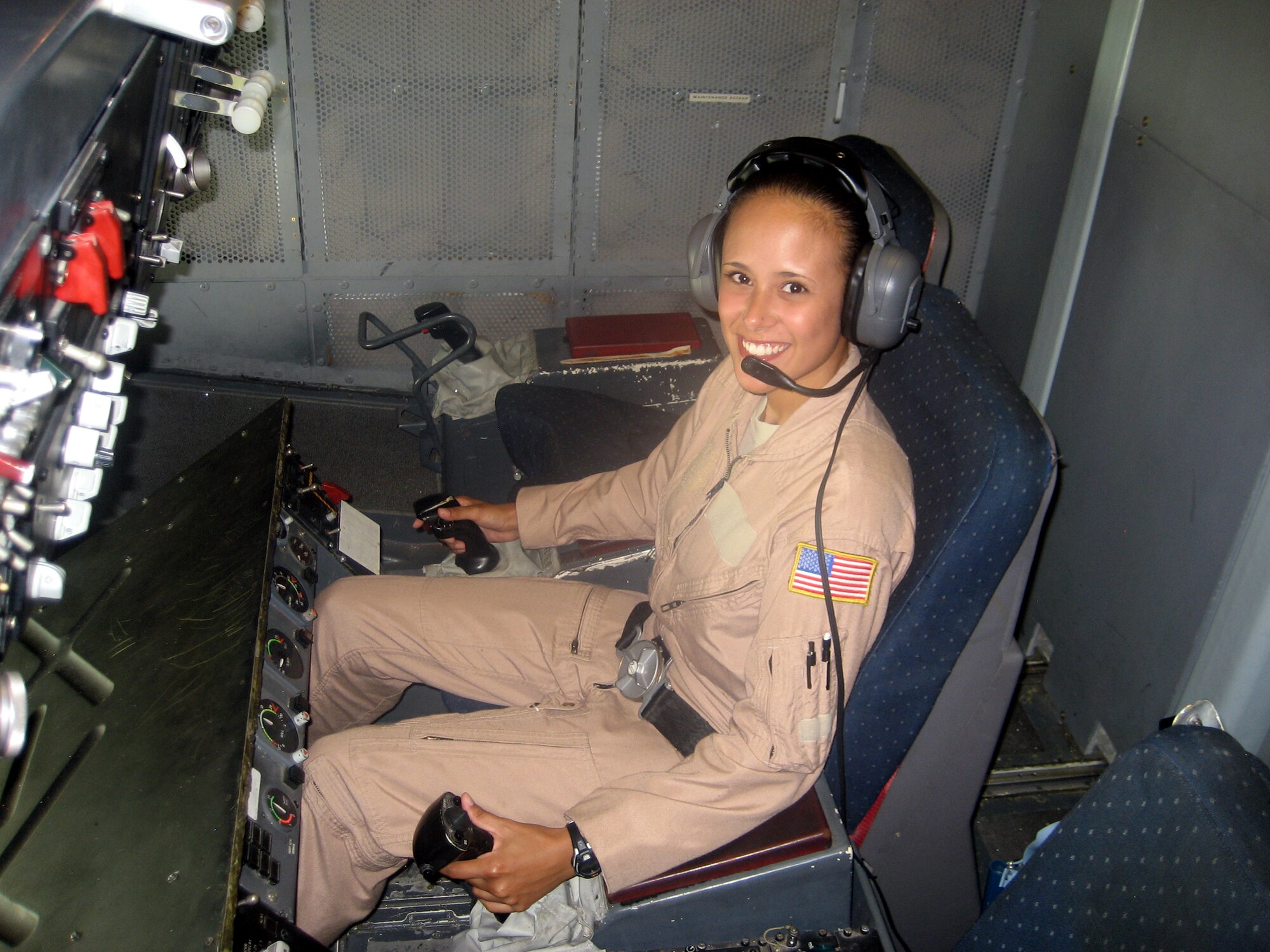 Senior Airman Debbie Villanueva, 908th Expeditionary Air Refueling Squadron Boom Operator and 380th Air Expeditionary Wing Warrior of the Week. (Courtesy photo).