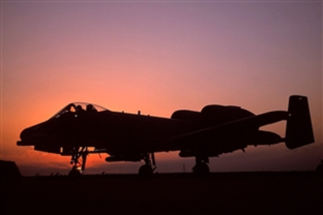 This A-10 Thunderbolt II provides close-air-support for ground forces in Iraq and Afghanistan July 6, 2008. The A-10 is effective against all enemy ground targets, including tanks and other armored vehicles.