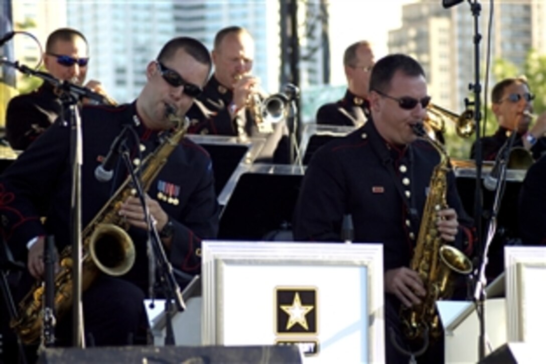 The U.S. Army Field Band's Jazz Ambassadors ensemble performs at the Taste of Chicago festival, July 3, 2008. The Taste of Chicago is the world's largest food festival.

