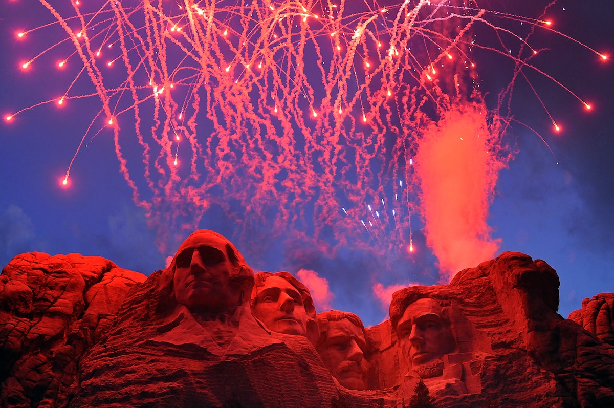 Mount Rushmore Independence Day features Honor Guard gt Air Combat