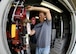 375th Civil Engineer Squadron Utility Systems Fire Suppression Specialist Micheal Welsh performs an annual pre-action fire system test at the transient fuels building at Scott Air Force Base Ill. on June 3, 2008 at 14:23 Zulu. These tests ensure proper water pressure in case of fire. (U.S. Air Force photo by Senior Airman Mildred Guevara) (RELEASED)