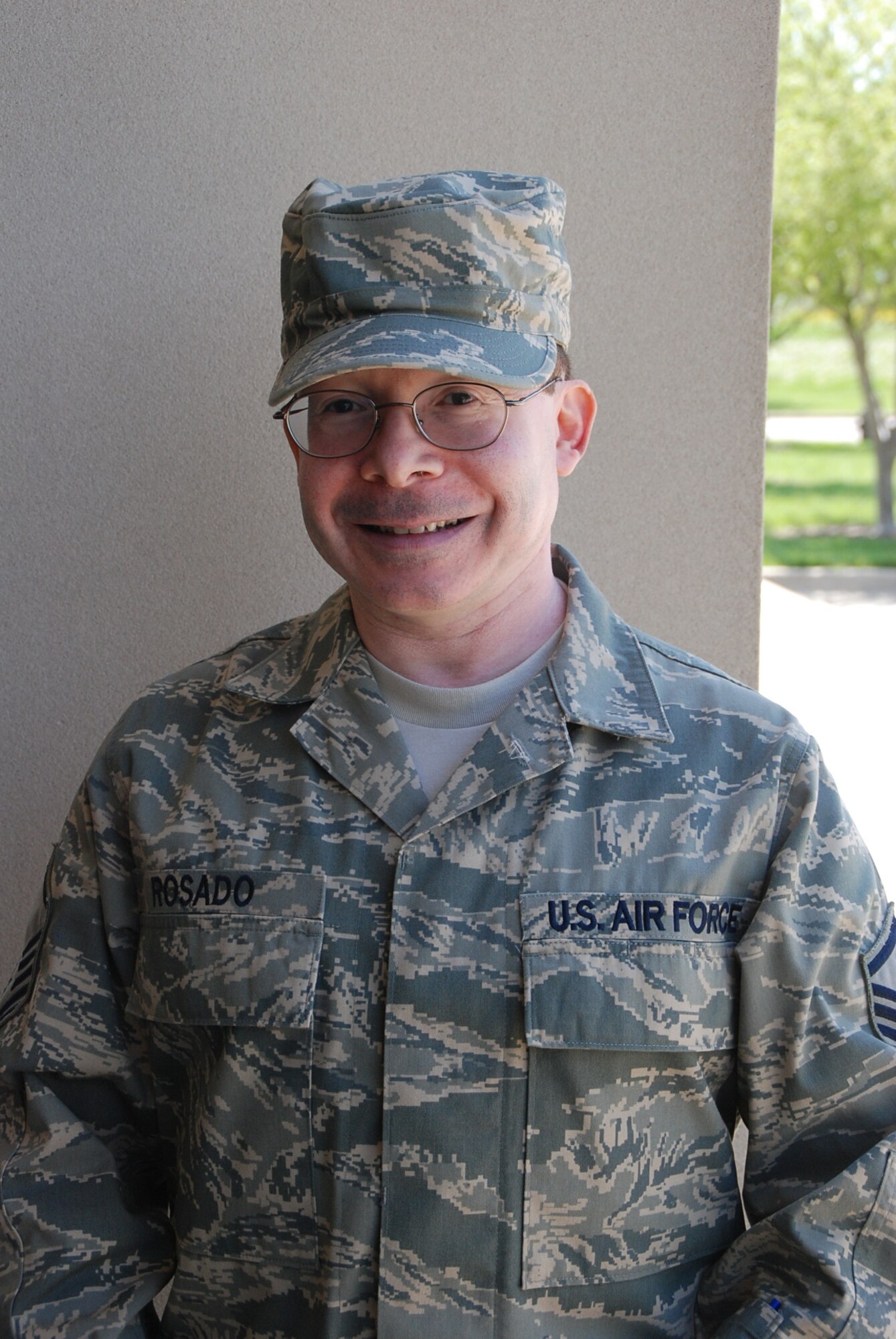 Master Sgt. Carlos Rosado, 932nd Airlift Wing, Medical Squadron reservist, paused to consider July 4th and what it means to him:   “It causes me to remember the sacrifices made by previous generations. They paid the ultimate price to maintain our values and way of life.”  Photo/Tech. Sgt. Danny Oliver