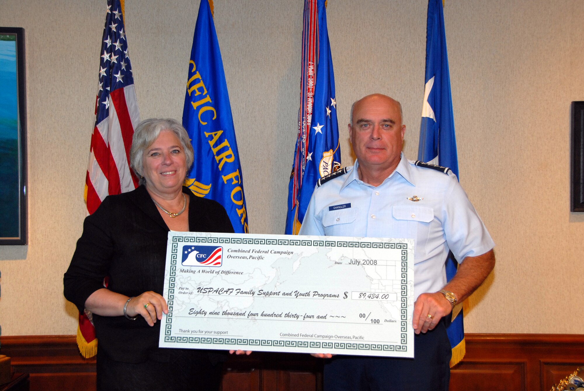 CFC gives back to PACAF > Pacific Air Forces > Article Display