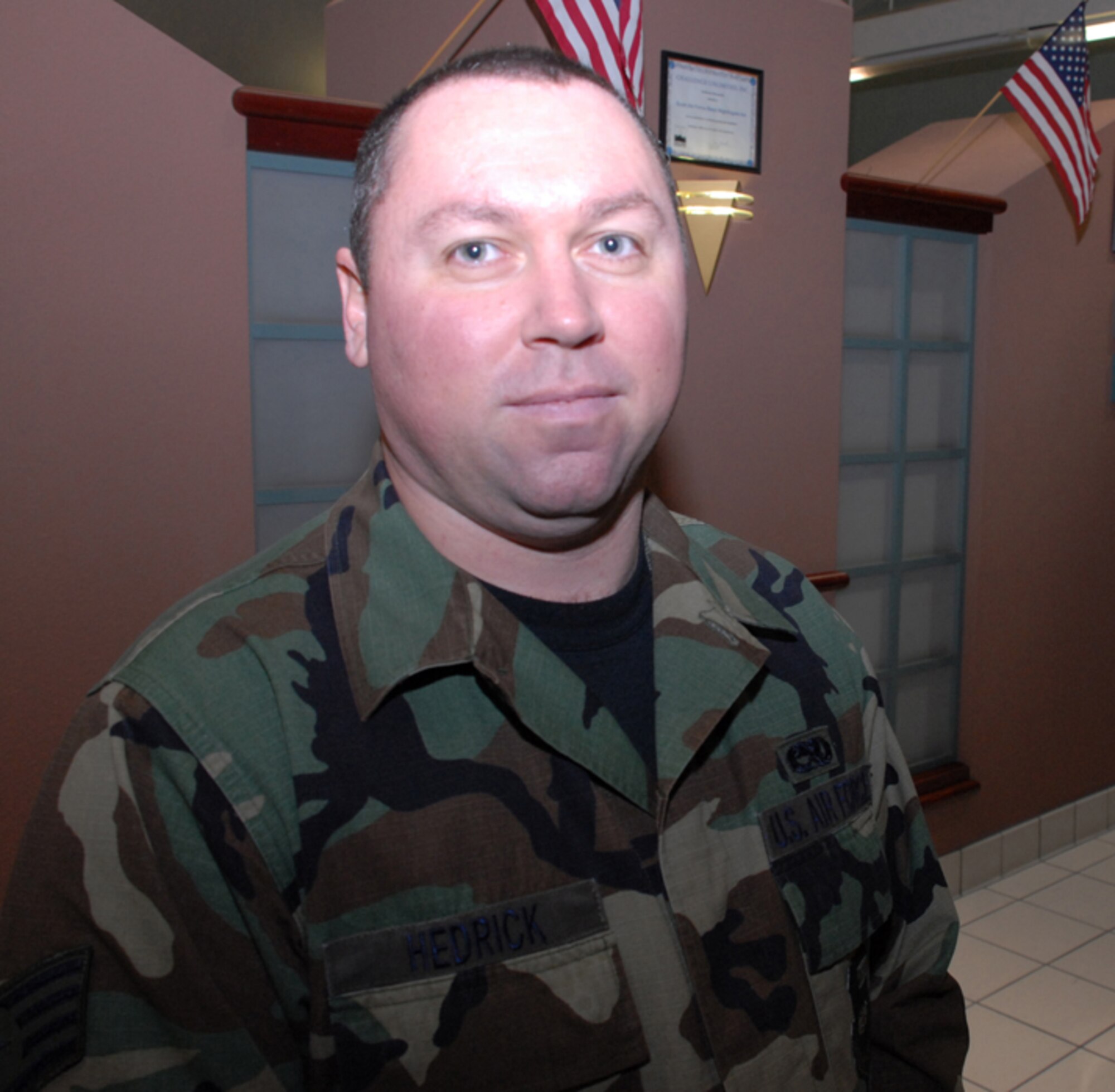 932nd Airlift Wing member Staff Sgt. John Hedrick, from the maintenance squadron has a goal for 2008:  “I’m going to spend more time with my family," he said.  Photo/Tech. Sgt. Dan Oliver