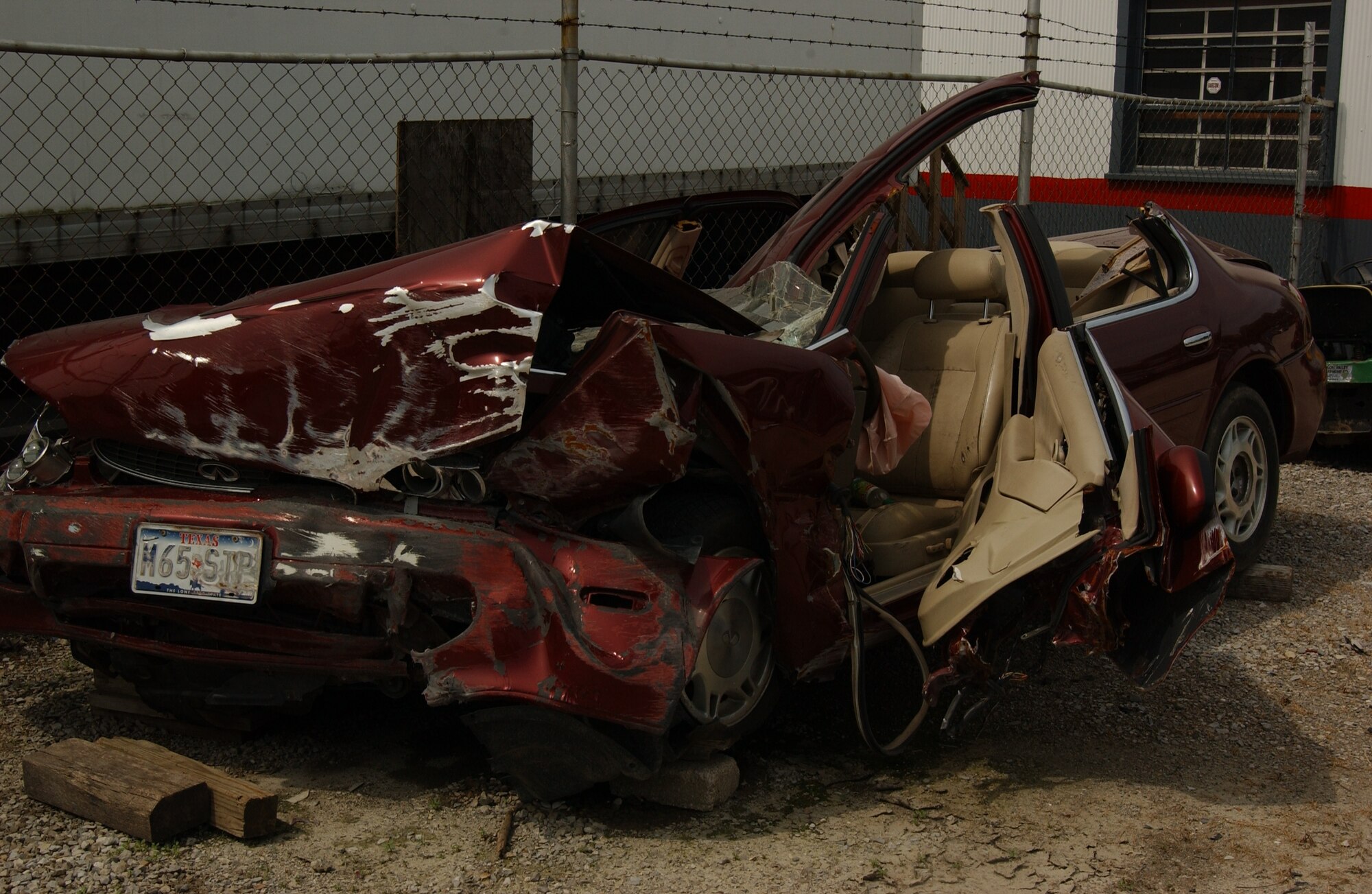 Drinking and driving caused the driver of this vehicle to crash into the center divider. Driving while drunk is dangerous not only for the driver, but passengers, other drivers on the road and the friends and family of the people involved. Motor vehicle accidents have historically been the leading cause of deaths during the 101 Critical Days of Summer. Last year, 14 Airmen lost their lives in vehicle crashes. 