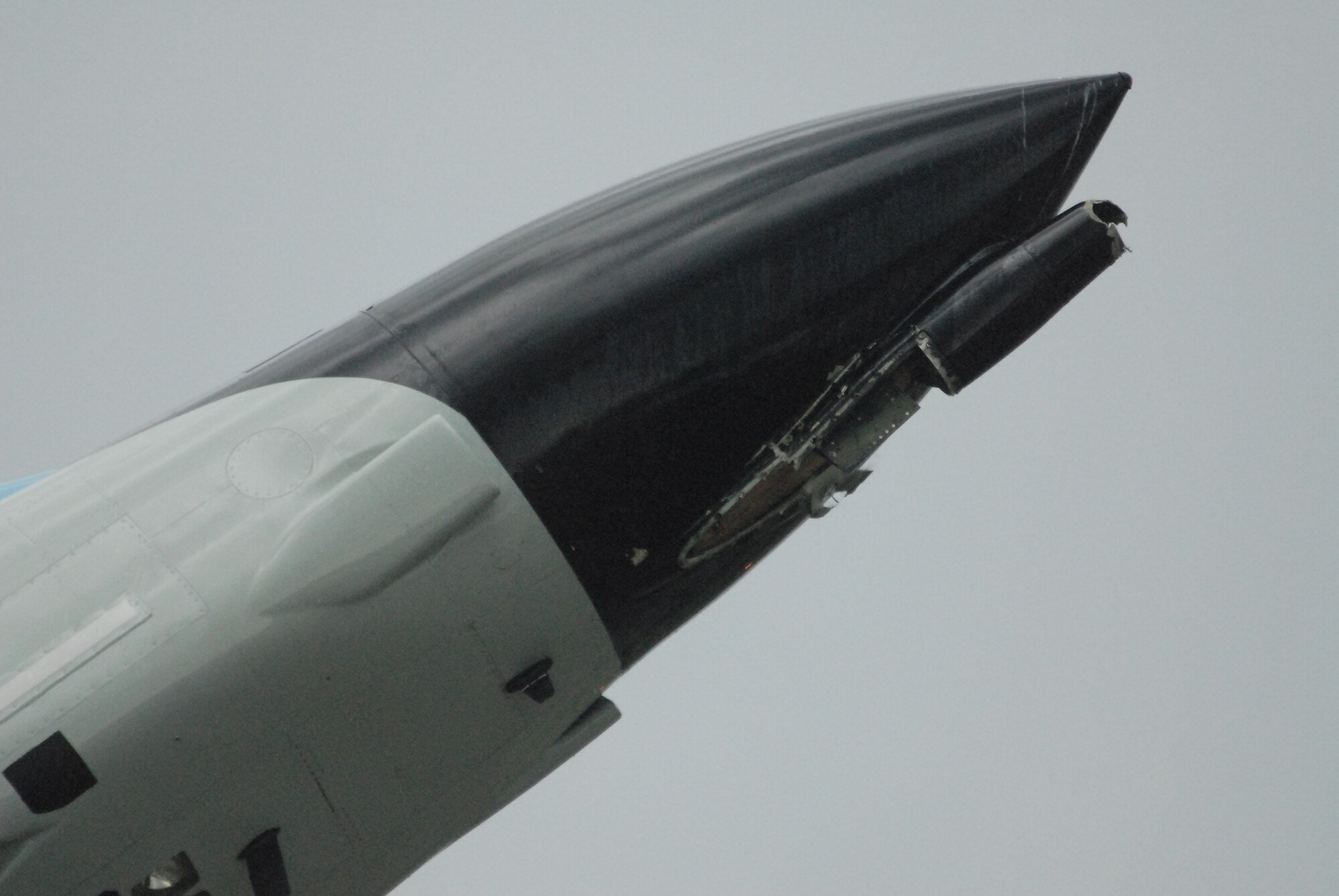 Lightening damaged the radome of the F-4 Fighting Phantom static display at the N.D. Air National Guard on July 10, 2008.  The unit flew the F-4 from 1977 to 1990.

