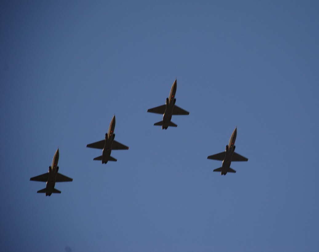 Four T-38C Talon's fly over Freedom Fest 2008 at Sheppard Air Force Base. Team Sheppard was treated to many events and performers at the event. Others included family-friendly games, live music from local bands and a fireworks show. U.S. Air Force photo/Airman 1st Class Jacob Corbin)