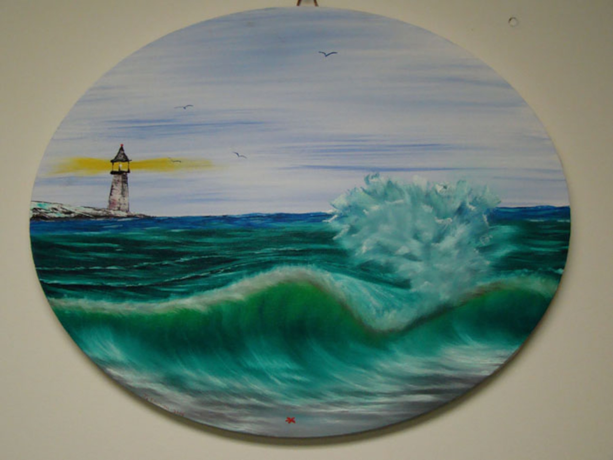James “Trapper” Landon, Aerospace Testing Alliance machinist in the Model Shop,  painted this oceanic scene for Stacy Lowe who also works in the Model Shop. (Photo provided)