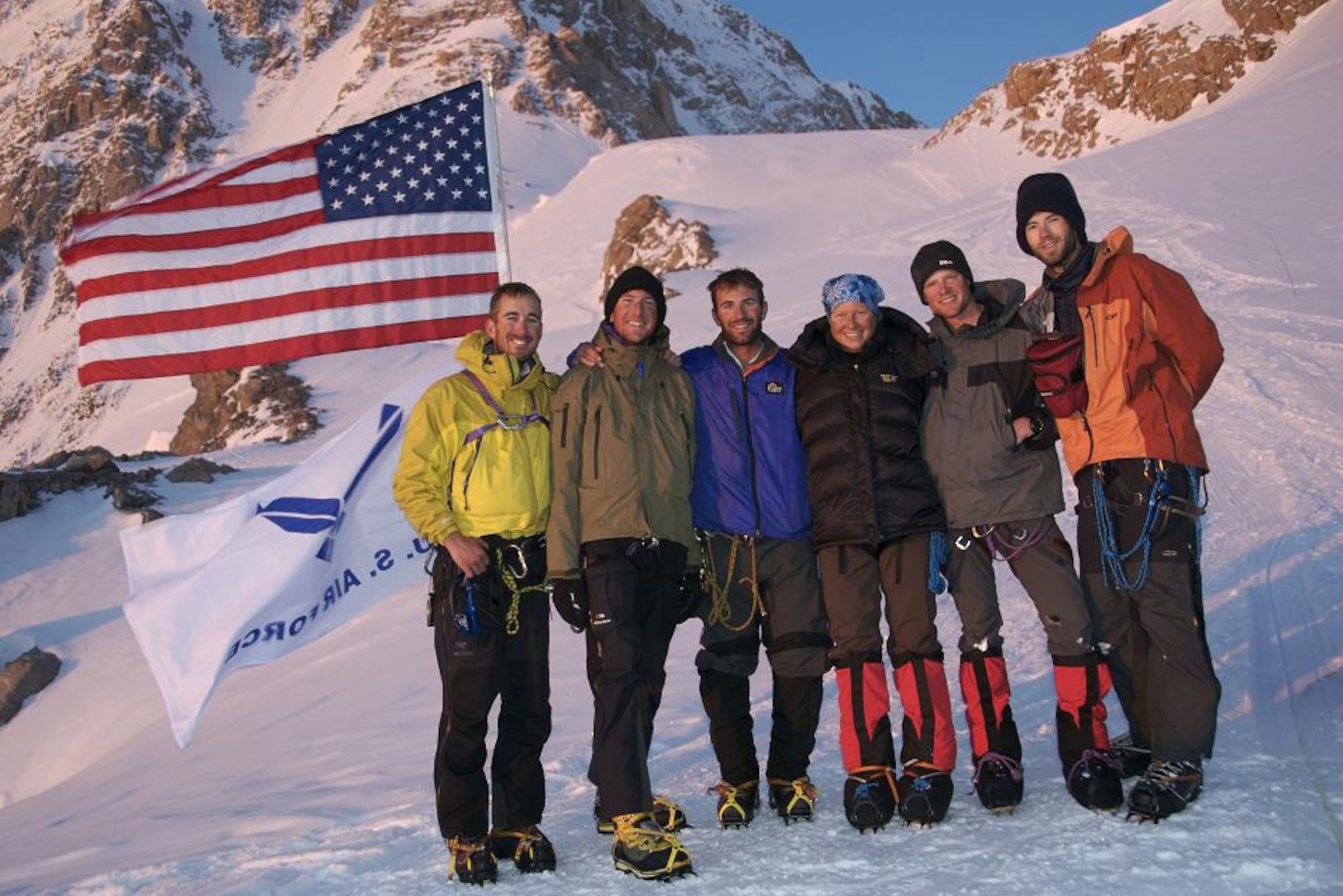 Members of the Seven Summits Challenge team stand at the top of Mt. McKinley, Ala. Mt. McKinley is the highest peak in North America. Members of the Seven Summits Challenge team will climb the highest mountain on each continent. (Courtesy photo)