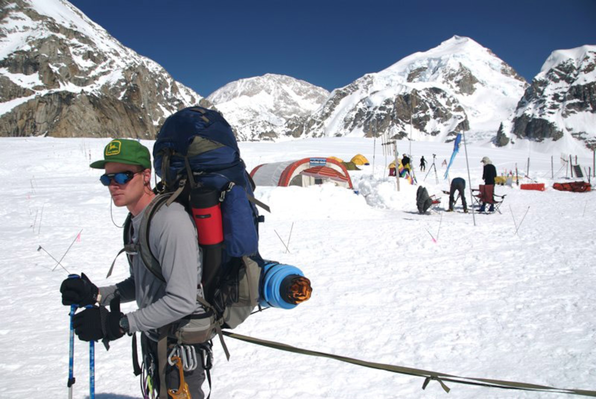 1st Lt. Andrew Ackles, 40th Helicopter Squadron, prepares to continue up the mountain during the Seven Summits Challenge climb of Mt. McKinley, Alaska. The Seven Summits Challenge is a program for Air Force members to climb the highest peaks on each continent. (Courtesy photo)