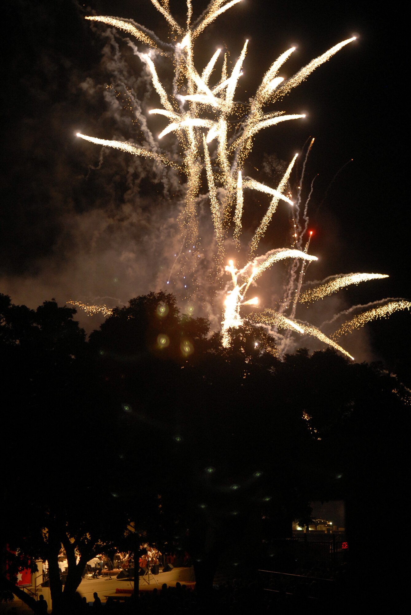 Spectators were treated to a fireworks display and sounds of historic cannons from Fort Concho throughout the concert. (U.S. Air Force photo by Senior Airman Kamaile Chan)