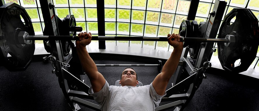 MOODY AIR FORCE BASE, Ga -- Senior Airman John Paul Bustamante is fit to fight. (U.S. Air Force photo by Airman 1st Class Brittany Barker)