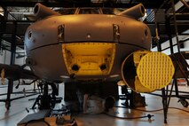 MOODY AIR FORCE BASE, Ga. -- Staff Sgt. Kristy Beaudoin, 23rd Equipment Maintenance Squadron aircraft structural maintenance craftsman, replaces a lower antenna bracket on an HH-60G Pave Hawk here June 24. (U.S. Air Force photo by Senior Airman Gina Chiaverotti) 