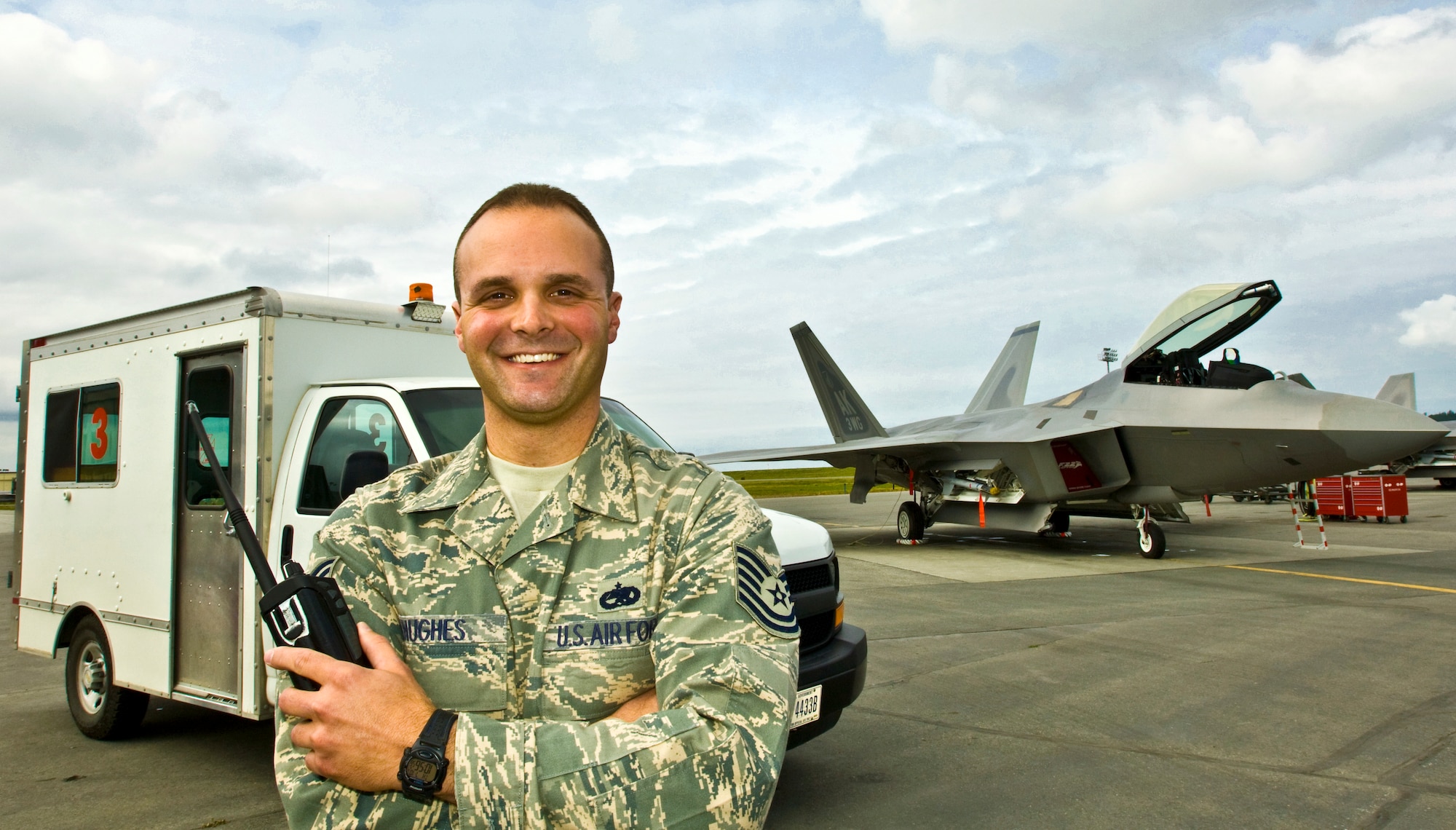 ELMENDORF AIR FORCE, Alaska -- Tech. Sgt. Jason Hughes, 3rd Aircraft Maintenance Squadron, was named one of 12 Outstanding Airman of the Year July 8. (U.S. Air Force photo/Airman 1st Class Matthew Owens)
