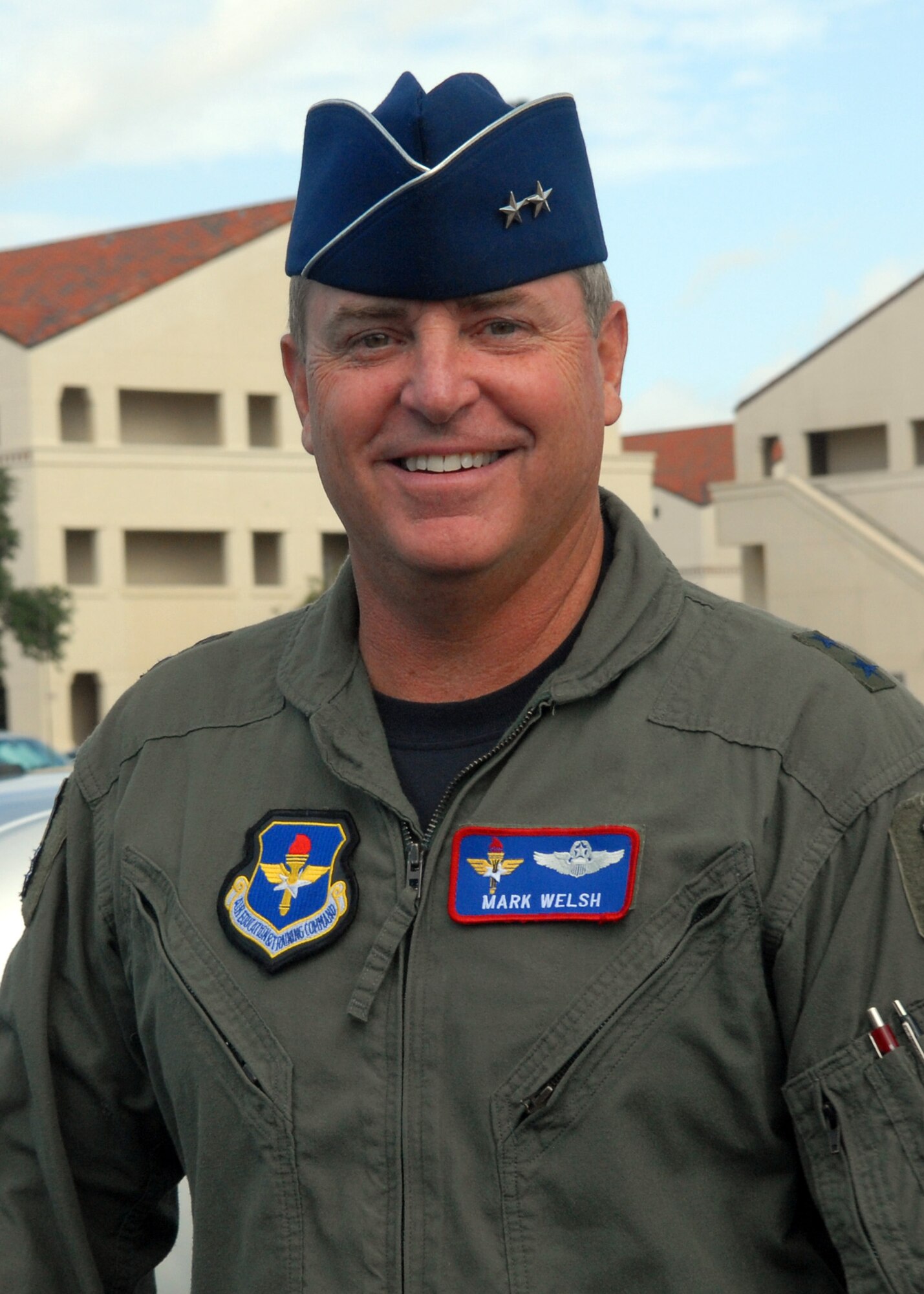 Gen. Welsh arrives at the Change of Command.