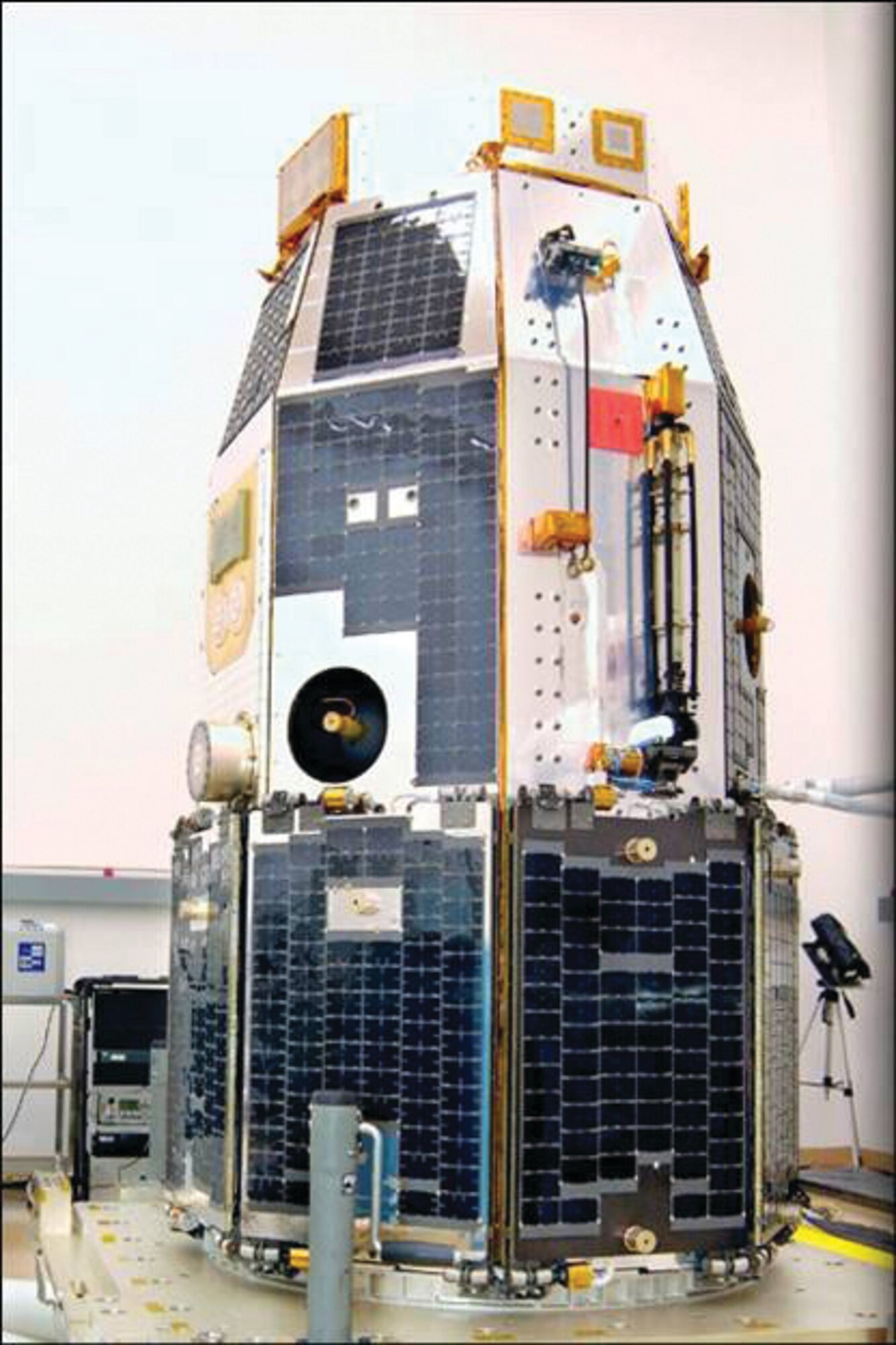 The AFRL-developed Communication/Navigation Outage Forecasting System (C/NOFS) launched aboard a satellite platform as part of a joint effort with the Air Force Space and Missile Systems Center. The technology is aimed at helping the Department of Defense better understand and forecast the impacts of ionospheric scintillation on communication and navigation systems. (U.S. Air Force photo/Bill Lax)