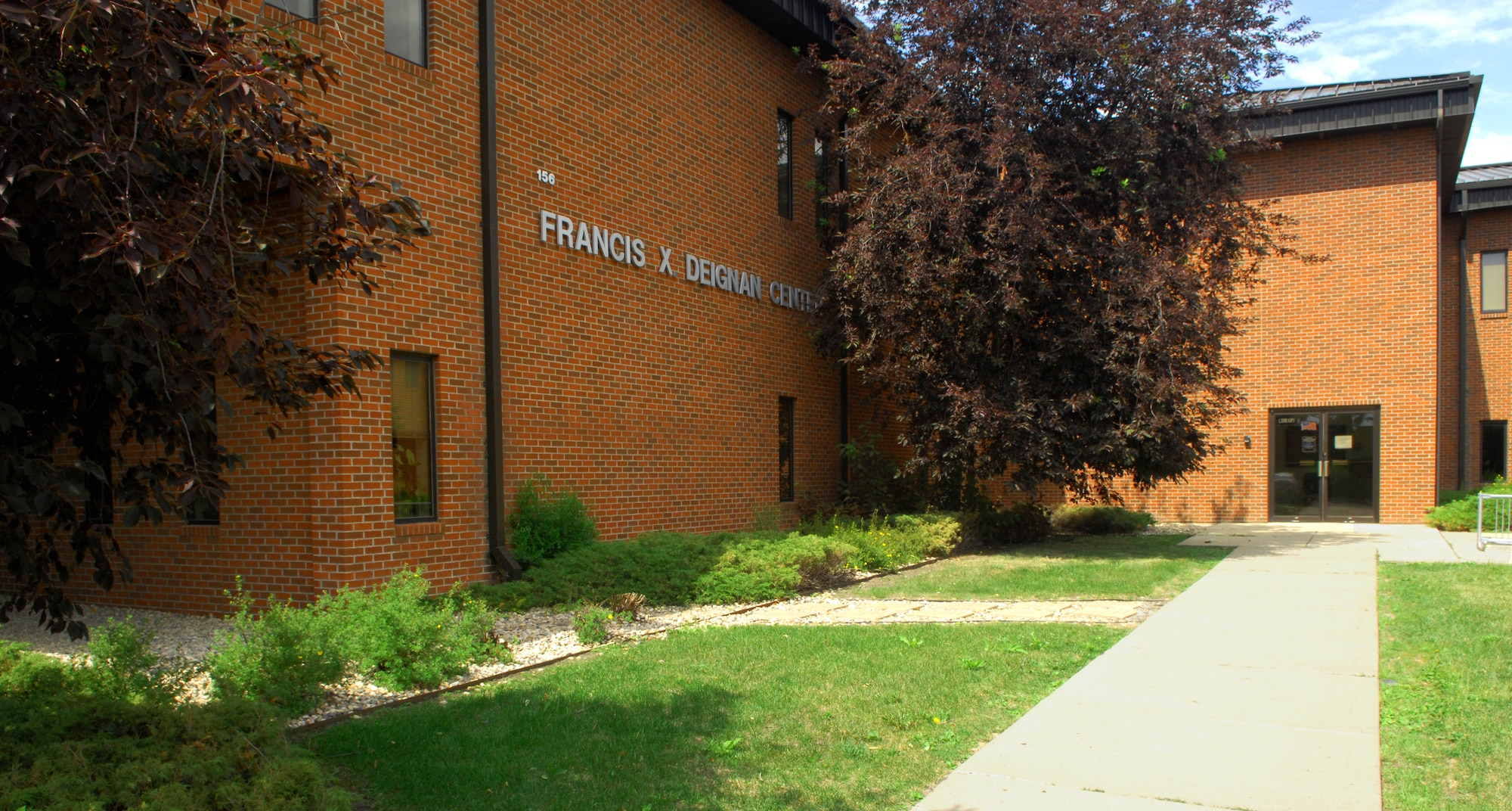 MINOT AIR FORCE BASE, N.D. -- The Francis X. Deignan Center is located between the Northern Lights Chapel and Outdoor Recreation. (U.S. Air Force photo by Airman 1st Class Benjamin Stratton