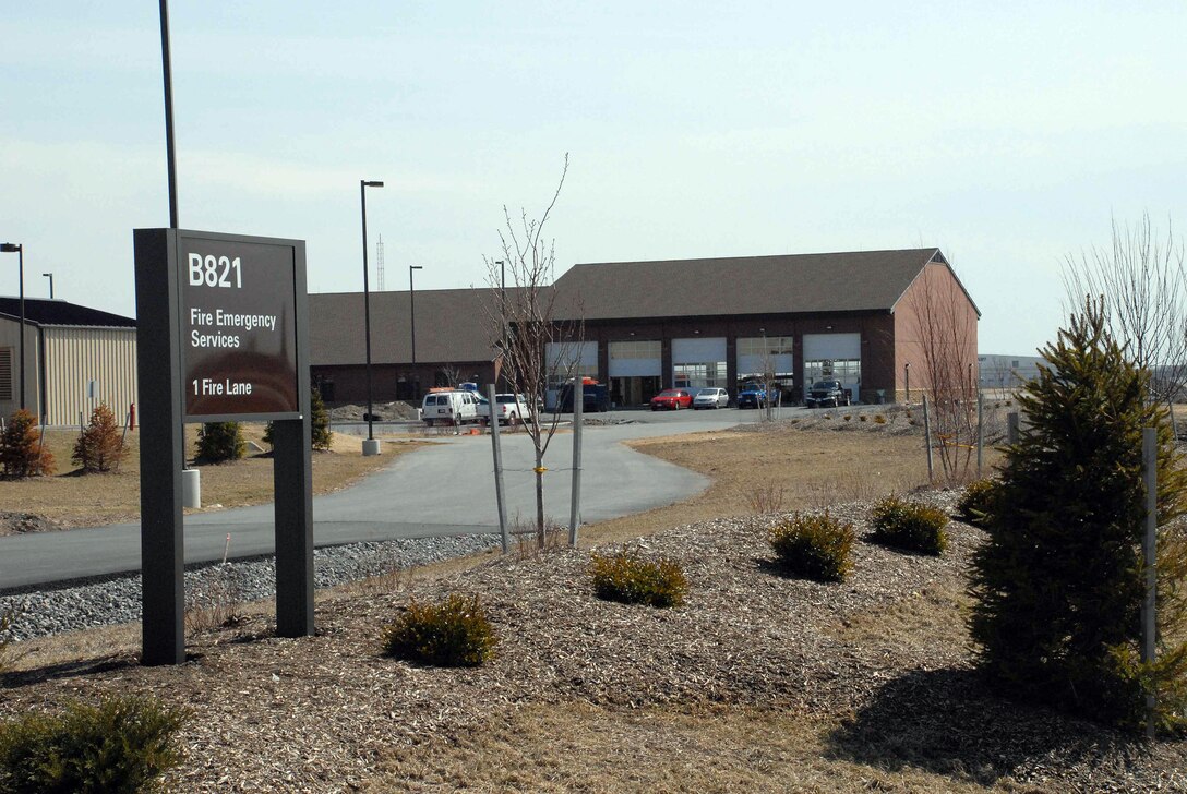 NIAGARA FALLS AIR RESERVE STATION, N.Y. - The new 25,000 sq. ft. fire rescue station at the Niagara air base is scheduled to open later this month and will provide fire and rescue personnel with a modernized facility and state-of-the-art equipment to better serve the needs of the base and local community.  The Niagara Falls ARS fire department also serves the adjacent Niagara Falls International Airport and provides support to local area fire stations.  (U.S. Air Force photo / Mr. Michael Harvey)