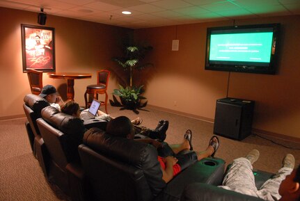 With up-to-date renovations to the Airmen dormitories, residents can now enjoy leisurely activities like video games, high-definition television and movies and wireless internet in their dayroom.