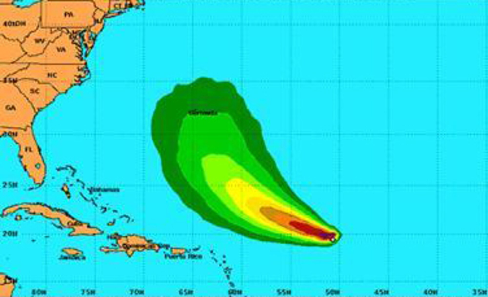 Even though the recent Hurricane Bertha was not a threat to Charleston AFB, the possibility of an emergency situation is probable as the season continues, according to base safety officials. (Courtesy graphic)