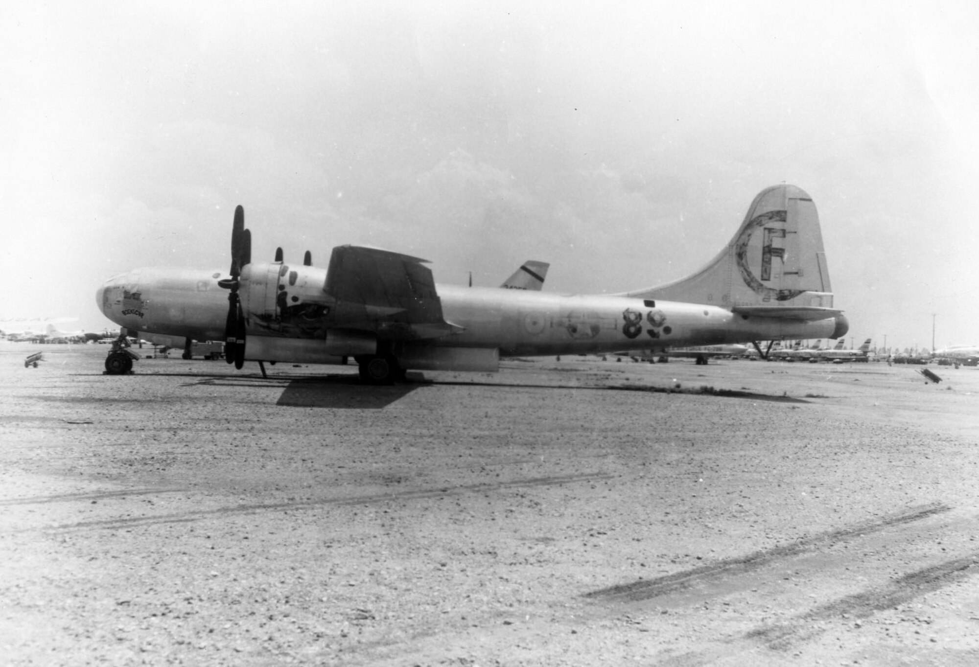 "Bockscar" in storage at Davis-Monthan Air Force Base, Ariz., in 1959. (U.S. Air Force photo)