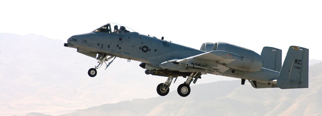 An A-10 pilot takes off in an A-10 Thunderbolt II in support of Operation Enduring Freedom in Afghanistan. (U.S. Air Force photo/Maj. David Kurle)
