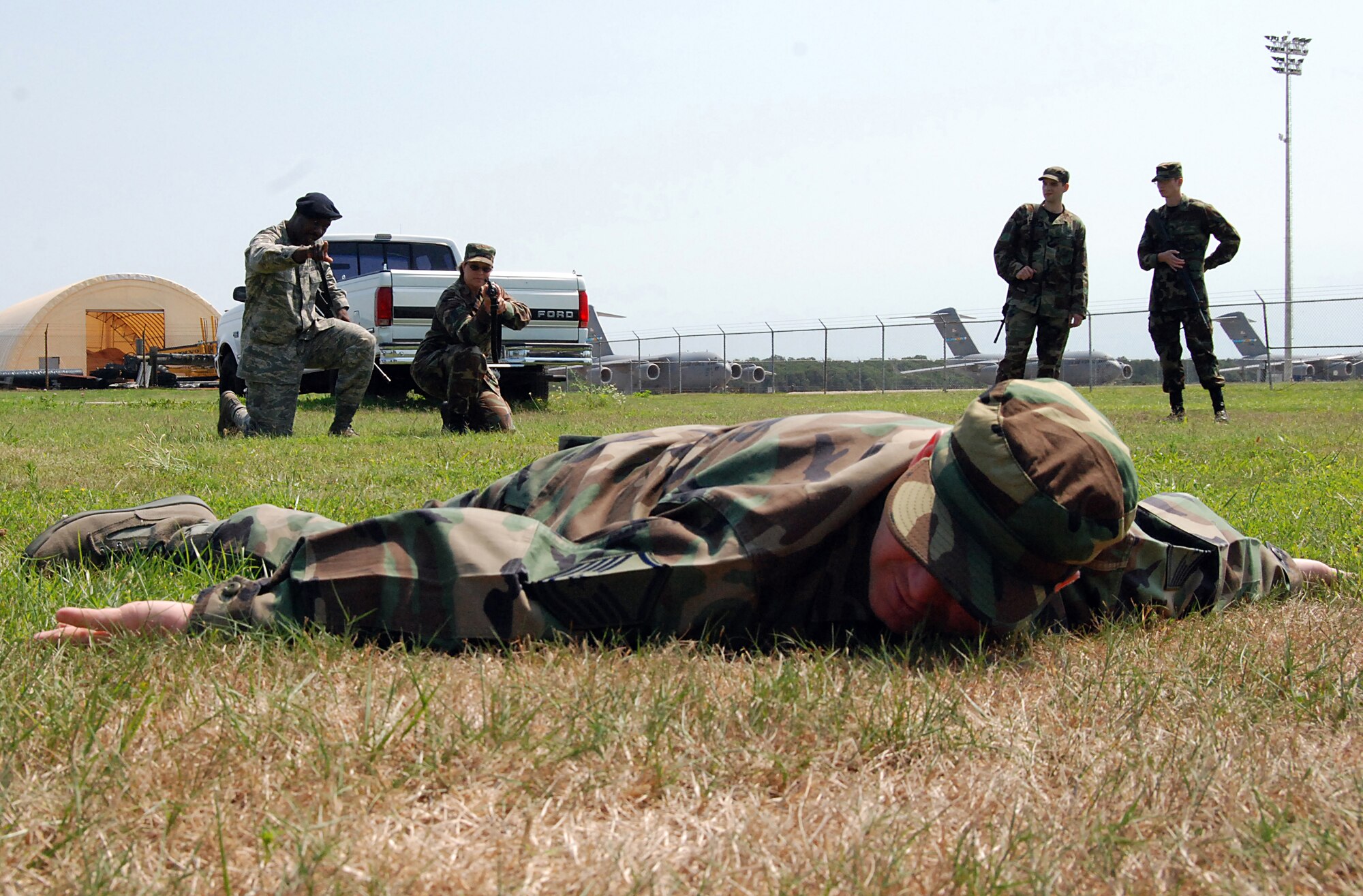 512th Airlift Wing reservists participated in various refresher training sessions over the July Unit Training Assembly in preparation for the upcoming Operational Readiness Inspection. (U.S. Air Force photo/Staff Sgt. Steve Lewis)