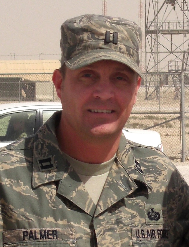 Capt. Jody Palmer, chief of the organization section at Air Education and Training Command, Randolph Air Force Base, Texas, recently returned from Southwest Asia where he served as chief of manpower and organization at the 379th Air Expeditionary Wing. (Courtesy photo)