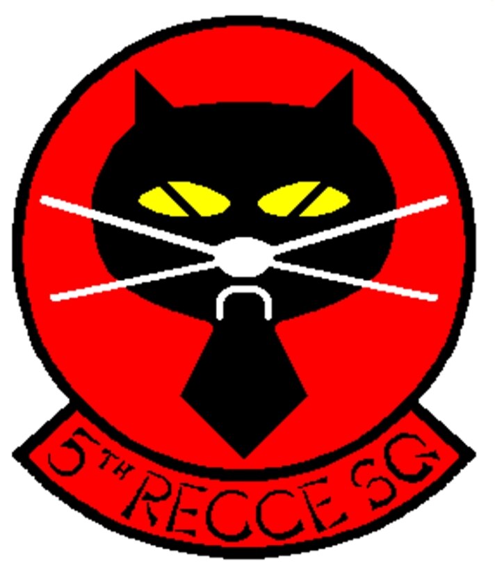 The 5th Reconnaissance Squadron patch. In accordance with Chapter 3 of AFI 84-105, commercial reproduction of this emblem is NOT permitted without the permission of the proponent organizational/unit commander. 
