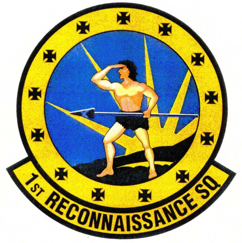 The 1st Reconnaissance Squadron patch. In accordance with Chapter 3 of AFI 84-105, commercial reproduction of this emblem is NOT permitted without the permission of the proponent organizational/unit commander. 