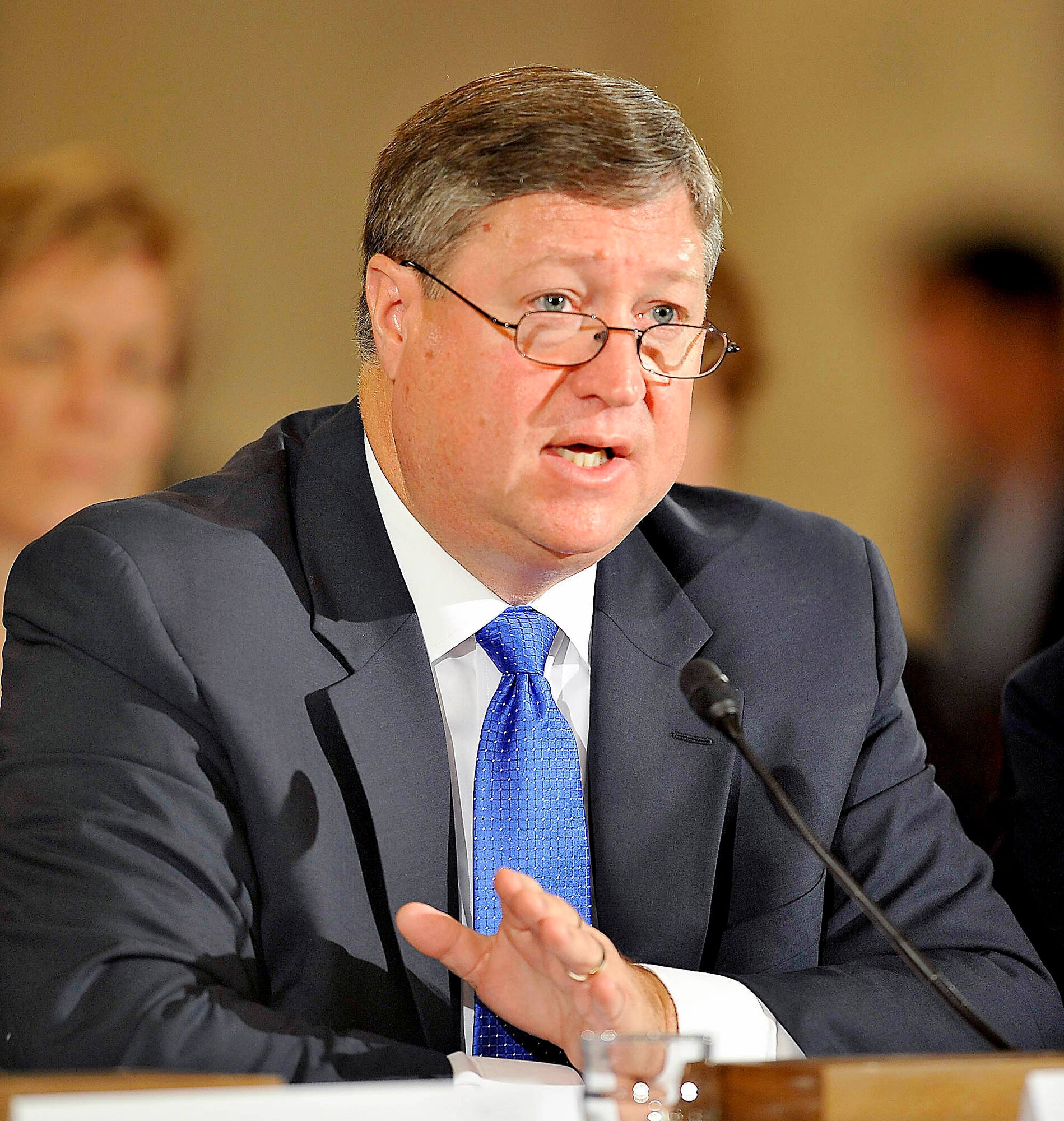 Michael B. Donley testifies July 22 before the Senate Armed Services Committee during a hearing to examine his nomination as secretary of the Air Force. He has been the service's acting secretary for a month. (U.S. Air Force photo/Scott M. Ash)