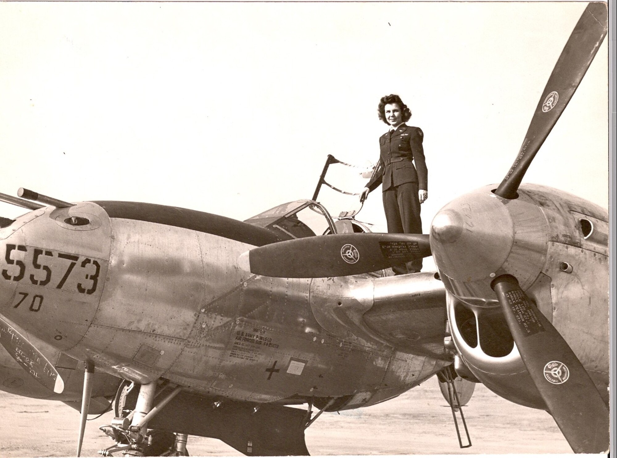 Dorothy Olsen, seen on a P-38 Lightning, during her time as a WASP. (Courtesy photo)