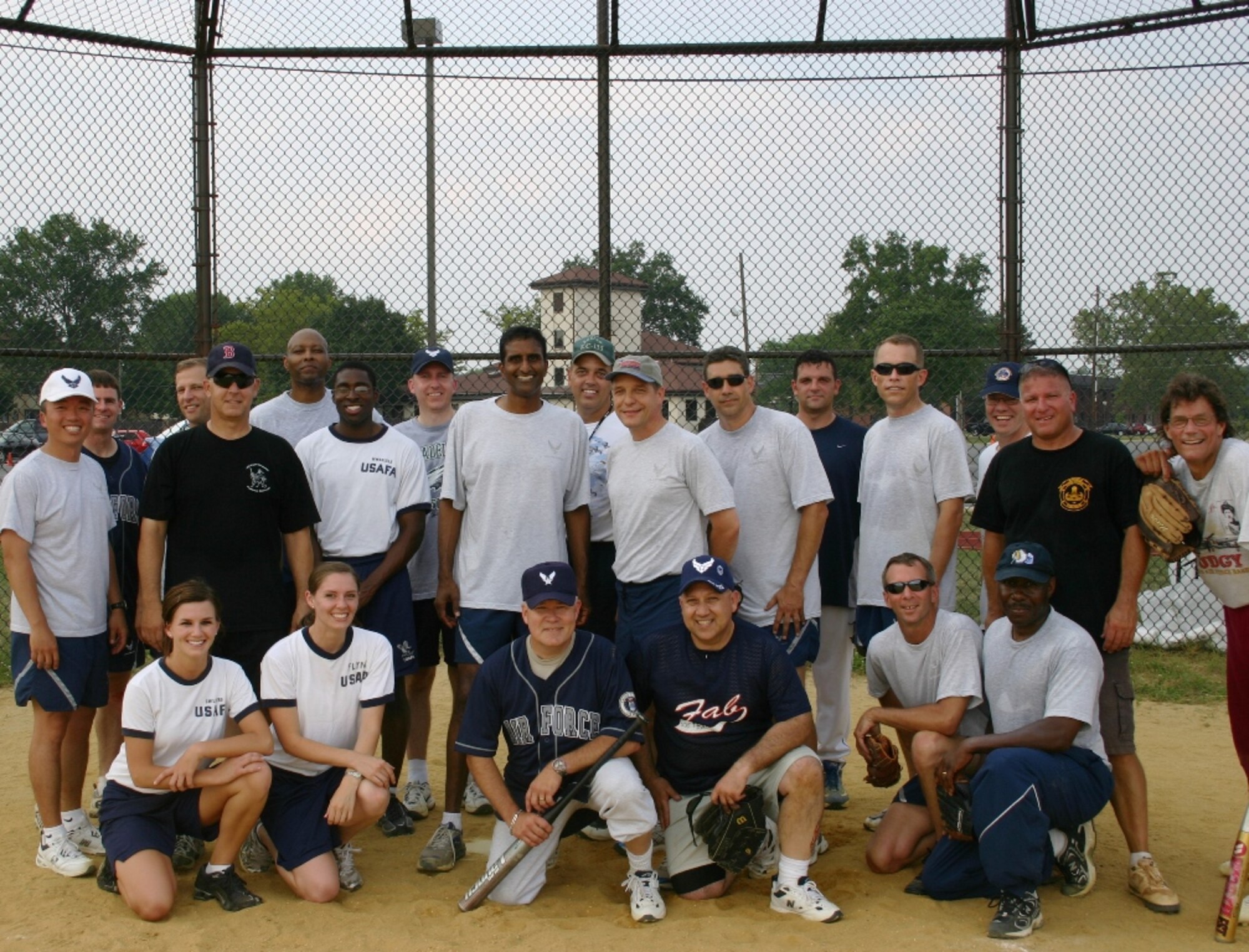 Team McGuire Chiefs and Eagles came together after an hard fought softball game where the chiefs came away with base bragging rights with a score of 14-13.