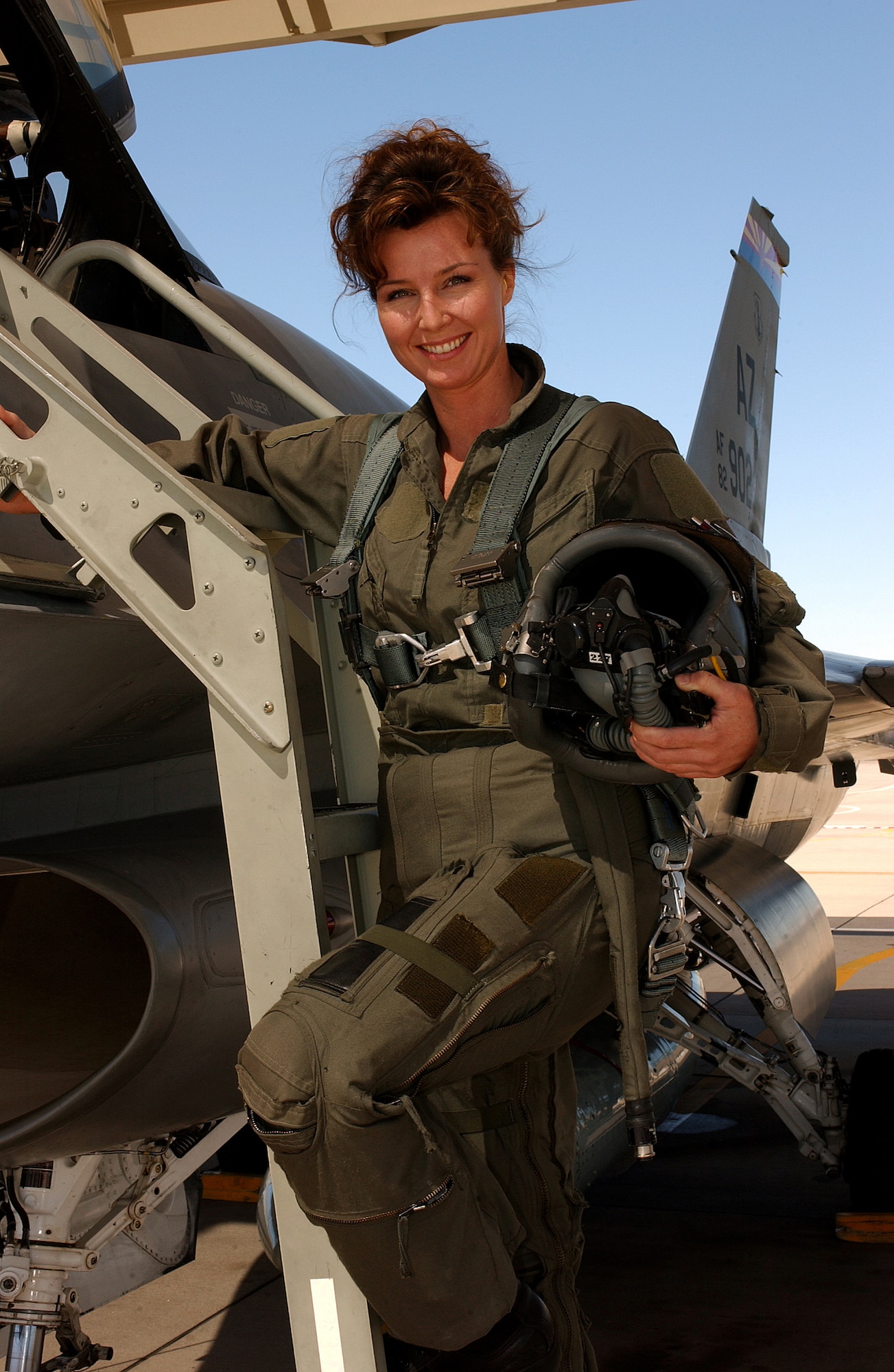 Maj. Windy Hendrick lost 75 pounds herself since the birth of her second son. She created the 9G program as a way of “teaching fitness the way fighter pilots learn to fly.” (Air National Guard photo by Master Sgt. Dave Neve)