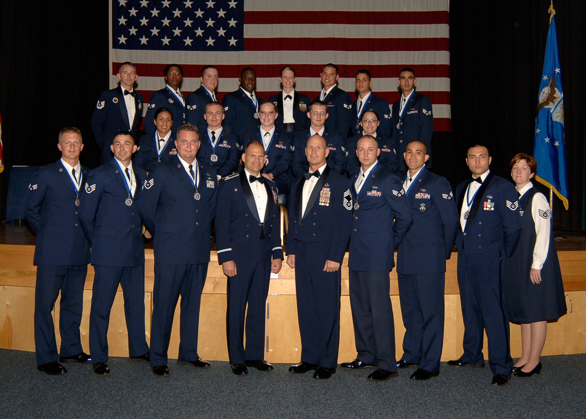 Airman Ledership School graduates.  (Photo by Airman 1st Class Maria Ruiz)
