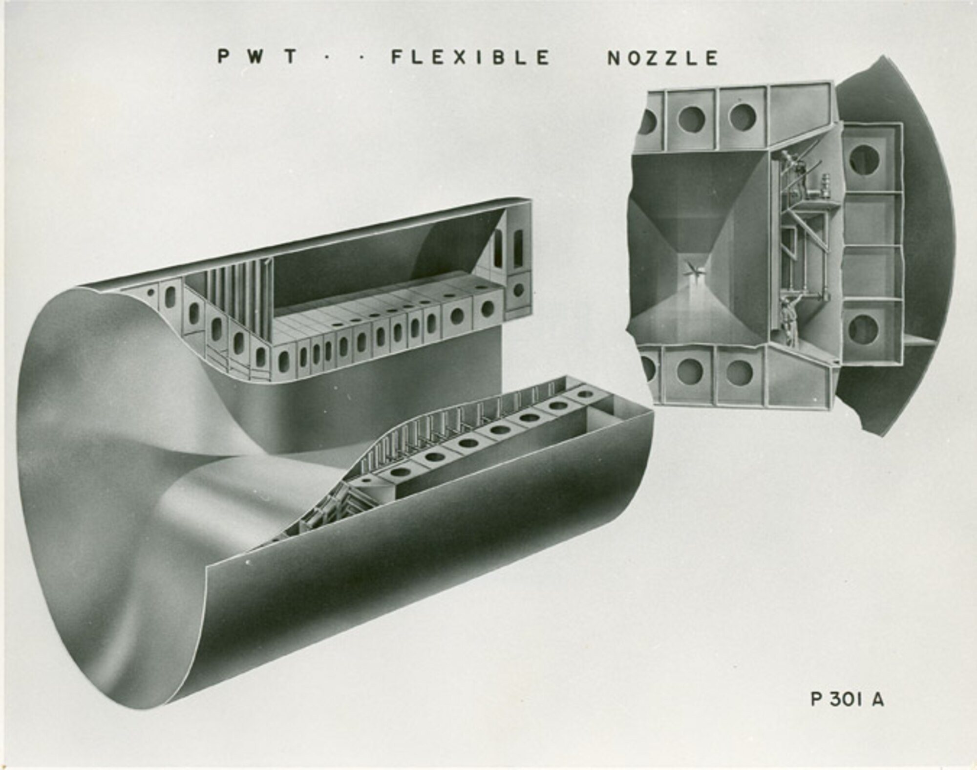 The 16-foot Transonic nozzle in the Propulsion Wind Tunnel Hugh DuBose worked on when he first arrived at Arnold Engineering Development Center in 1953.