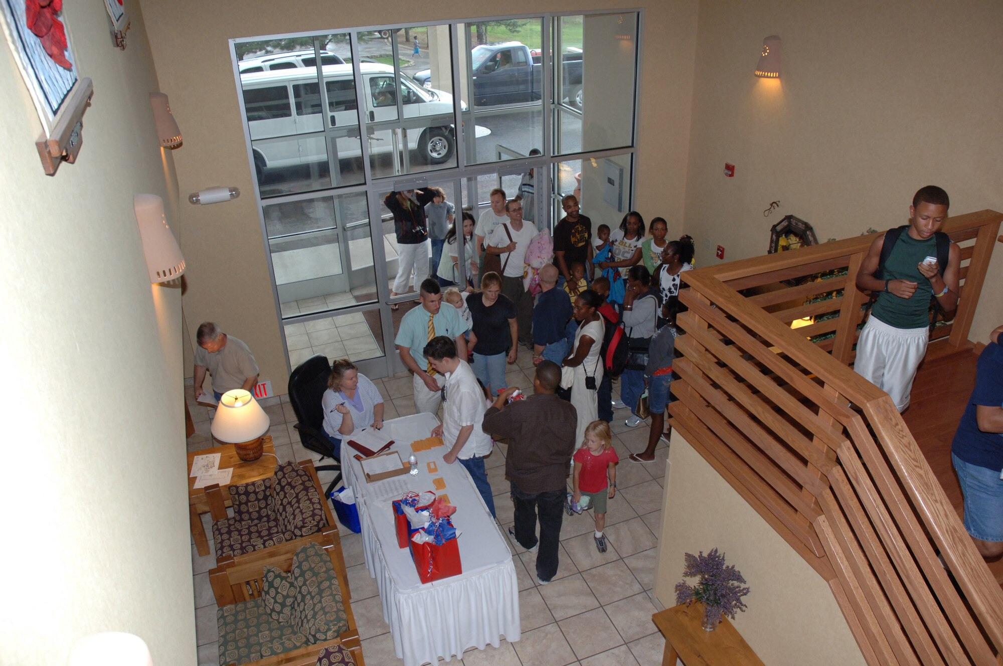 C.O.P.E. Retreat members check-in and recieve their room assignment on July 18th at the Glorieta Convention Center and Resort in Glorieta, N.M. (U.S. Air Force photo by Staff Sgt. Giana Jaworski)
