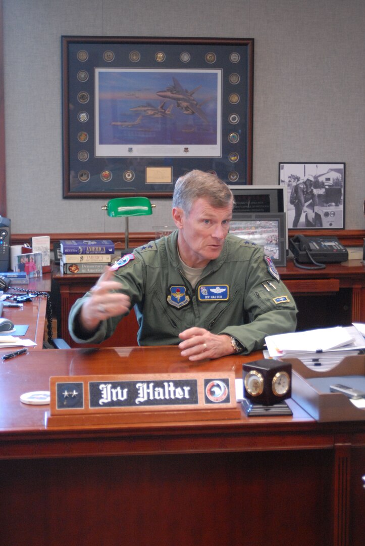 Maj. Gen. Irving Halter, outgoing 19th Air Force commander