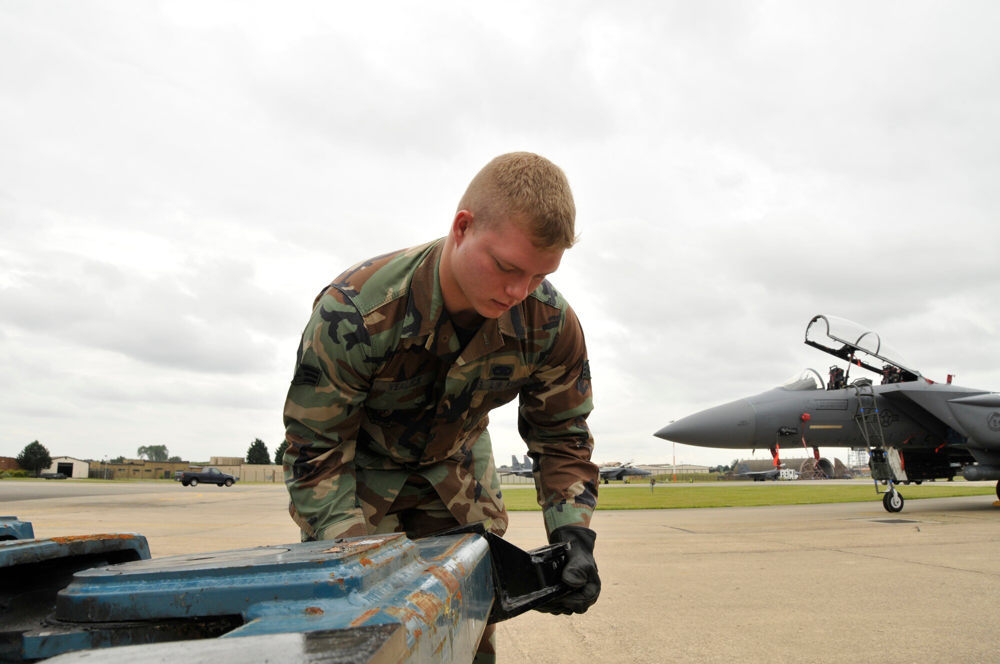 Senior Airman Shawn Yealick, 48th Logistics Readiness Squadron vehicle operator, was nominated for the Liberty spotlight by his chain of command because he demonstrates the core value of "Excellence in All We Do." 