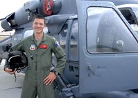 MOODY AIR FORCE BASE, Ga. -- Capt. Guillaume Vernet, recently joined the 41st Rescue Squadron as part of a three-year Officer Exchange program. Captain Vernet began his tour at Kirtland Air Force Base, N.M, while he was being trained to fly the HH-60G PaveHawk. Captain Vernet is the first French pilot to train with the HH-60 air frames. (U.S. Air Force photo by Senior Airman Javier Cruz Jr.)