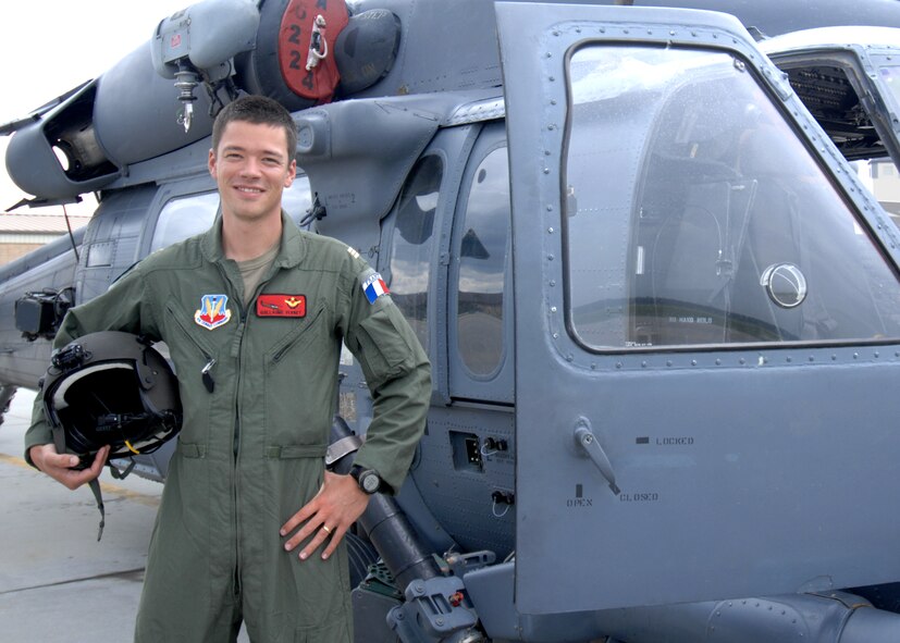 MOODY AIR FORCE BASE, Ga. -- Capt. Guillaume Vernet, recently joined the 41st Rescue Squadron as part of a three-year Officer Exchange program. Captain Vernet began his tour at Kirtland Air Force Base, N.M, while he was being trained to fly the HH-60G PaveHawk. Captain Vernet is the first French pilot to train with the HH-60 air frames. (U.S. Air Force photo by Senior Airman Javier Cruz Jr.)