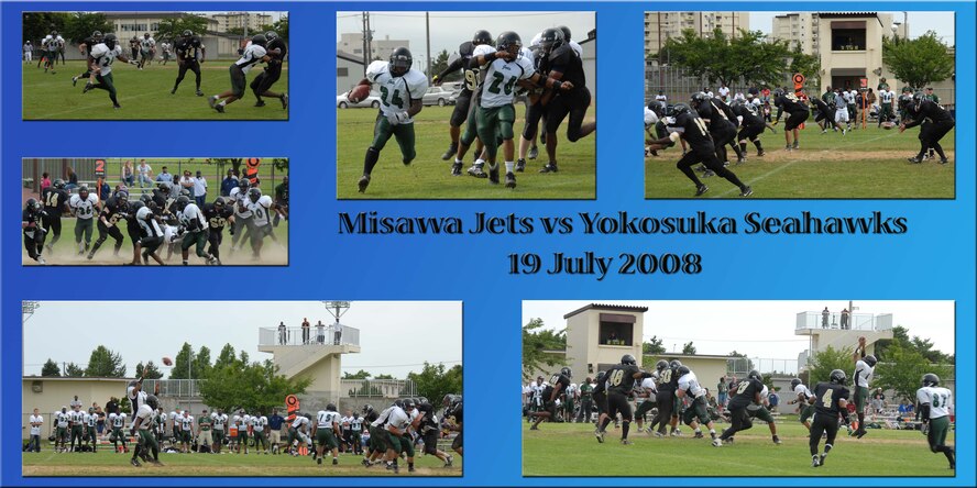 MISAWA AIR BASE, Japan -- The Misawa Jets take on the Yokosuka Seahawks July 19, 2008.  The Jets brought home the win 28-0.  (U.S. Air Force photo by Senior Airman Laura R. McFarlane)