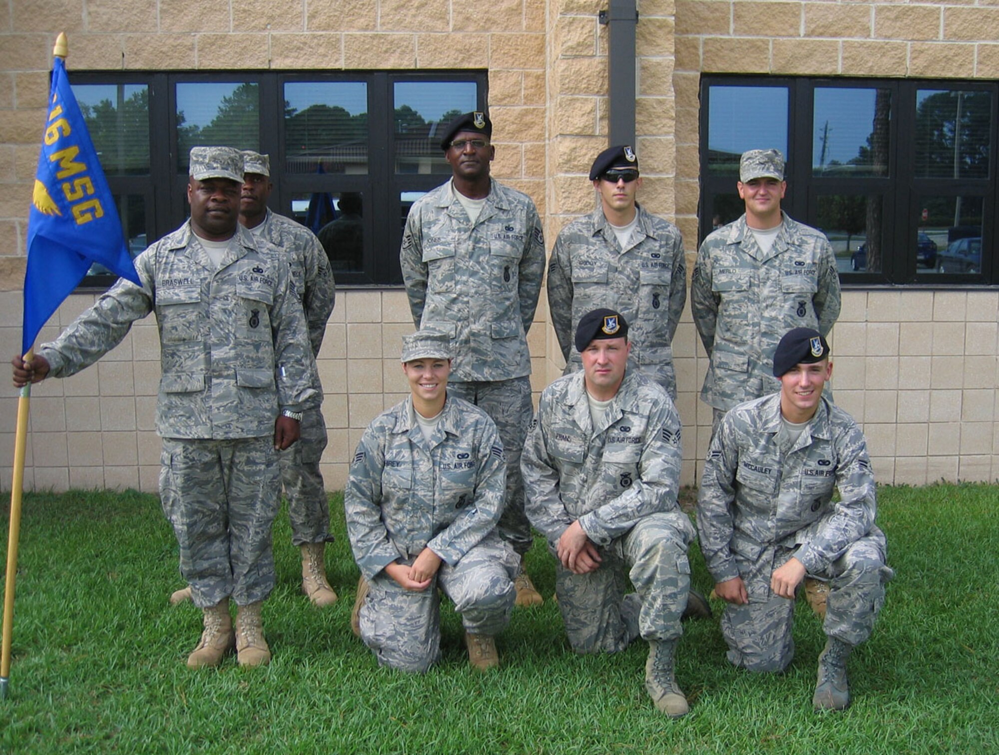 SEYMOUR JOHNSON AIR FORCE BASE, N.C. -- Eight members of the 916th Security Forces Squadron arrived at Kirkuk Air Base, Iraq this week. These reservists will provide base security defending the perimeter of the regional airport for the next six months. Out of the nearly 65 reservists assigned to the 916th Security Forces, more than 45 are currently serving on active duty.