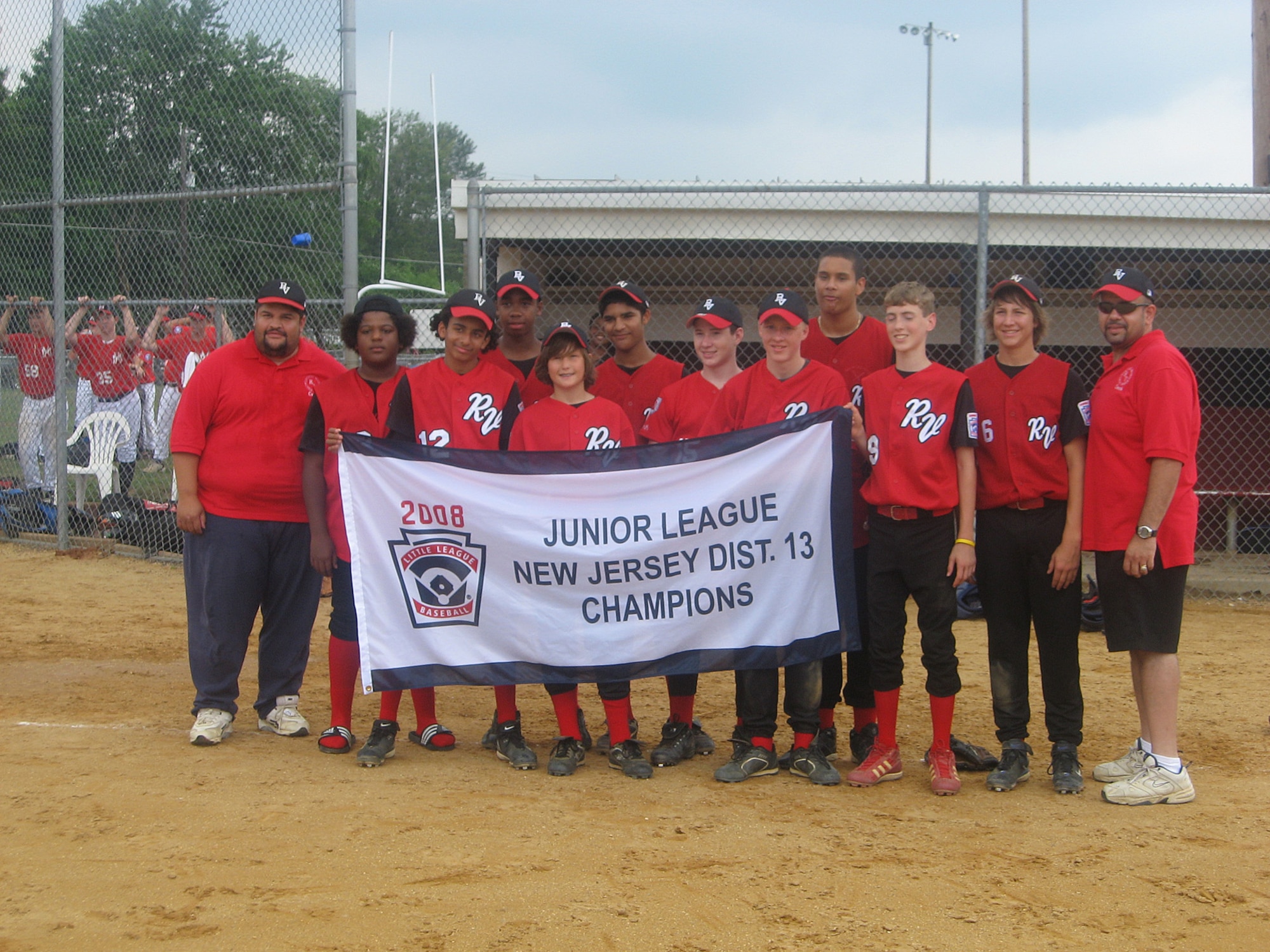 The McGuire/Rancocas Valley Little League team won the N.J. District 13 title at Iron Works Park in Mount Holly, N.J., in a three game series against Cherry Hill American Little League. The title was a first for the twelve-player team, which is currently forming for next year. (Courtesy photo)
