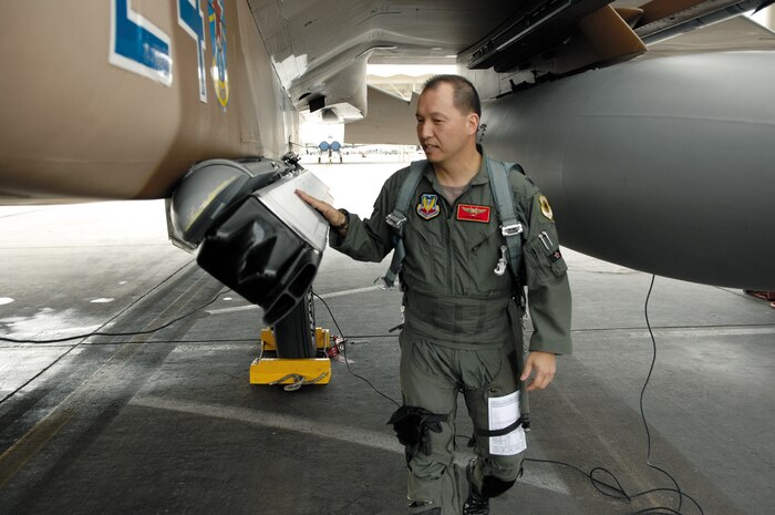 Lt. Col. Thomas Bouley, pictured here, died in a aircraft crash during Red Flag 08-03 on July 30, 2008.  Colonel Bouley was the 65th Aggressor Squadron commander.(U.S. Air Force photo by Staff Sgt. Scottie McCord) 
