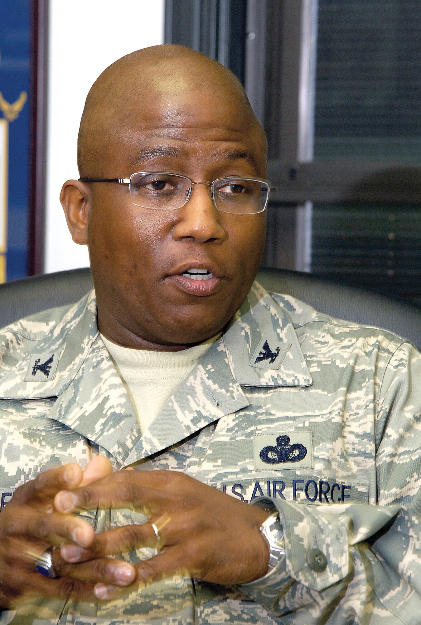 New 72nd Air Base Wing and Tinker installation commander, Col. Allen Jamerson.(Air Force photo/Margo Wright)