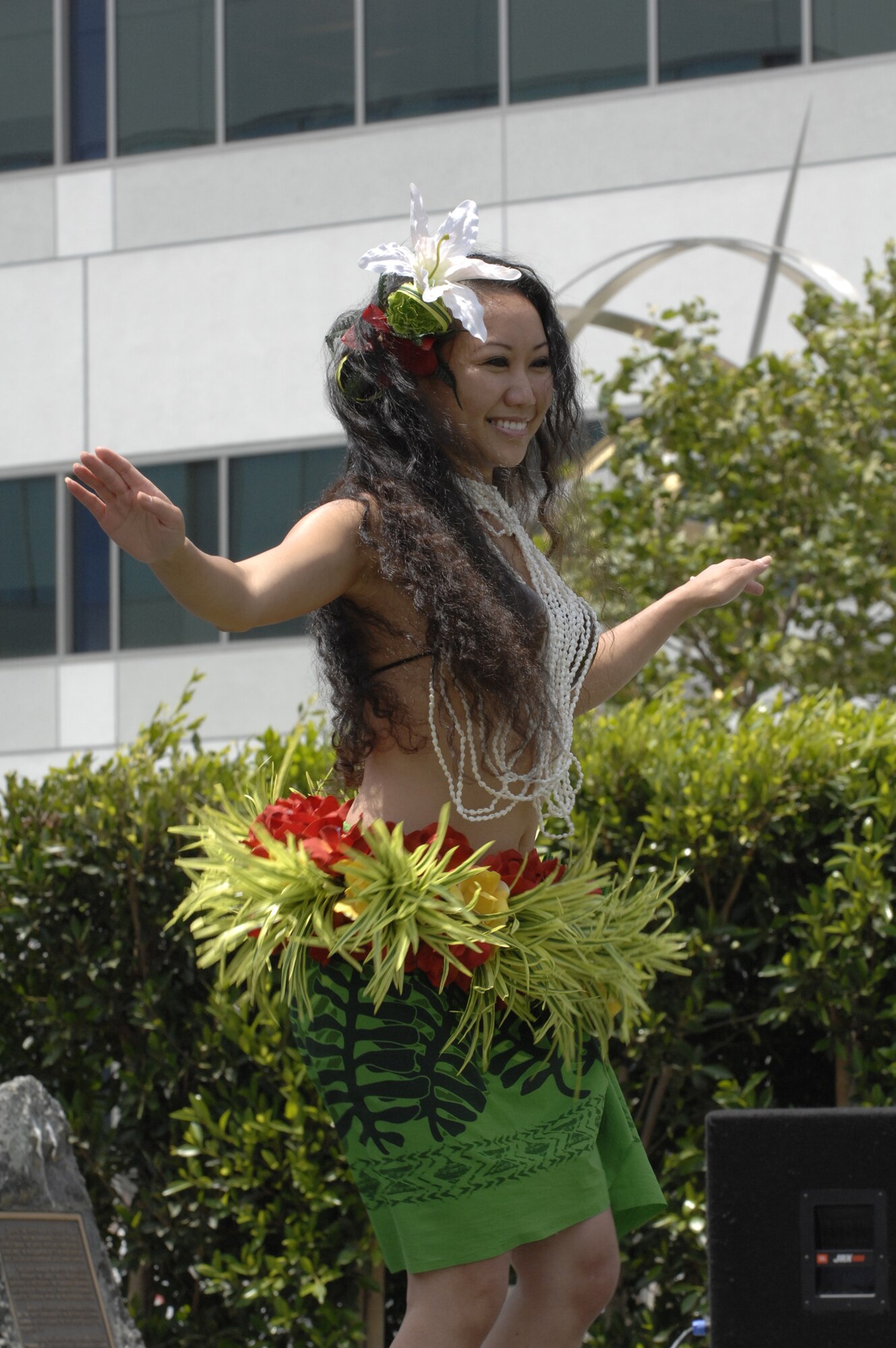 This year’s Asian and Pacific Islander celebration featured a luau and entertainment featuring native dances, music and martial arts demonstrations.  The event was held in the Schriever Space Complex Courtyard, May 22. (Photos by Joe Juarez)